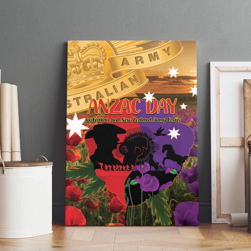 Australia ANZAC Day Canvas Wall Art Australian Army Animals Lest We Forget