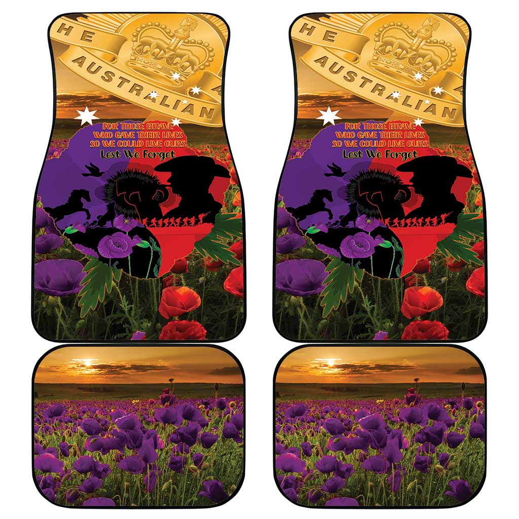 Australia ANZAC Day Car Mats Australian Army Animals Lest We Forget