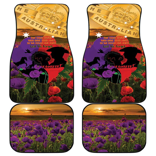 Australia ANZAC Day Car Mats Australian Army Animals Lest We Forget