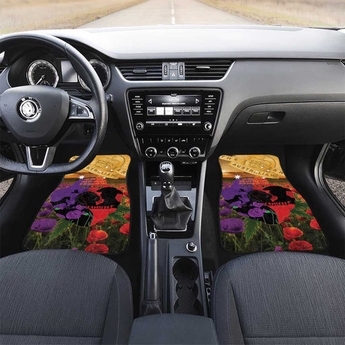 Australia ANZAC Day Car Mats Australian Army Animals Lest We Forget