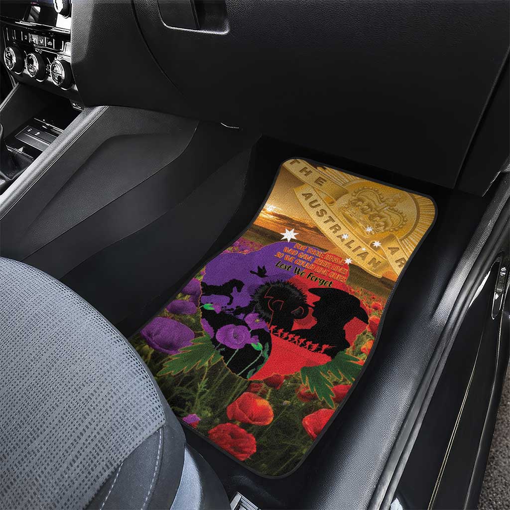 Australia ANZAC Day Car Mats Australian Army Animals Lest We Forget
