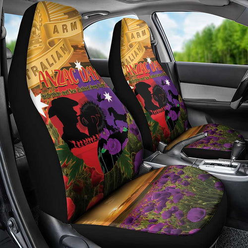 Australia ANZAC Day Car Seat Cover Australian Army Animals Lest We Forget