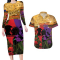 Australia ANZAC Day Couples Matching Long Sleeve Bodycon Dress and Hawaiian Shirt Australian Army Animals Lest We Forget