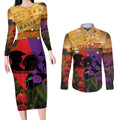 Australia ANZAC Day Couples Matching Long Sleeve Bodycon Dress and Long Sleeve Button Shirt Australian Army Animals Lest We Forget