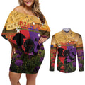Australia ANZAC Day Couples Matching Off Shoulder Short Dress and Long Sleeve Button Shirt Australian Army Animals Lest We Forget
