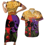 Australia ANZAC Day Couples Matching Short Sleeve Bodycon Dress and Hawaiian Shirt Australian Army Animals Lest We Forget