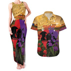 Australia ANZAC Day Couples Matching Tank Maxi Dress and Hawaiian Shirt Australian Army Animals Lest We Forget