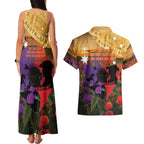 Australia ANZAC Day Couples Matching Tank Maxi Dress and Hawaiian Shirt Australian Army Animals Lest We Forget