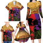 Australia ANZAC Day Family Matching Long Sleeve Bodycon Dress and Hawaiian Shirt Australian Army Animals Lest We Forget