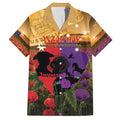 Australia ANZAC Day Family Matching Long Sleeve Bodycon Dress and Hawaiian Shirt Australian Army Animals Lest We Forget