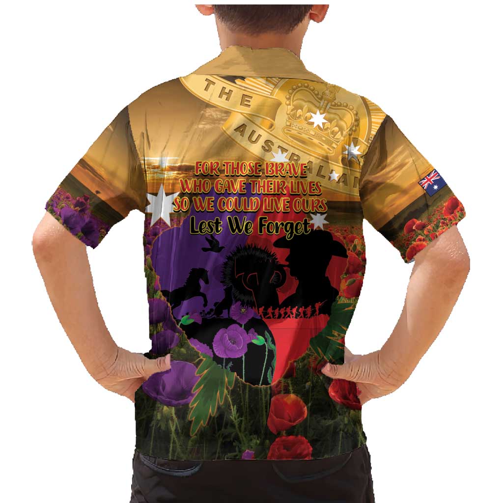 Australia ANZAC Day Family Matching Mermaid Dress and Hawaiian Shirt Australian Army Animals Lest We Forget