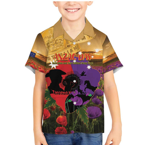 Australia ANZAC Day Family Matching Mermaid Dress and Hawaiian Shirt Australian Army Animals Lest We Forget