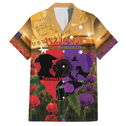 Australia ANZAC Day Family Matching Off The Shoulder Long Sleeve Dress and Hawaiian Shirt Australian Army Animals Lest We Forget