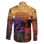 Australia ANZAC Day Family Matching Off Shoulder Maxi Dress and Hawaiian Shirt Australian Army Animals Lest We Forget