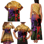 Australia ANZAC Day Family Matching Tank Maxi Dress and Hawaiian Shirt Australian Army Animals Lest We Forget