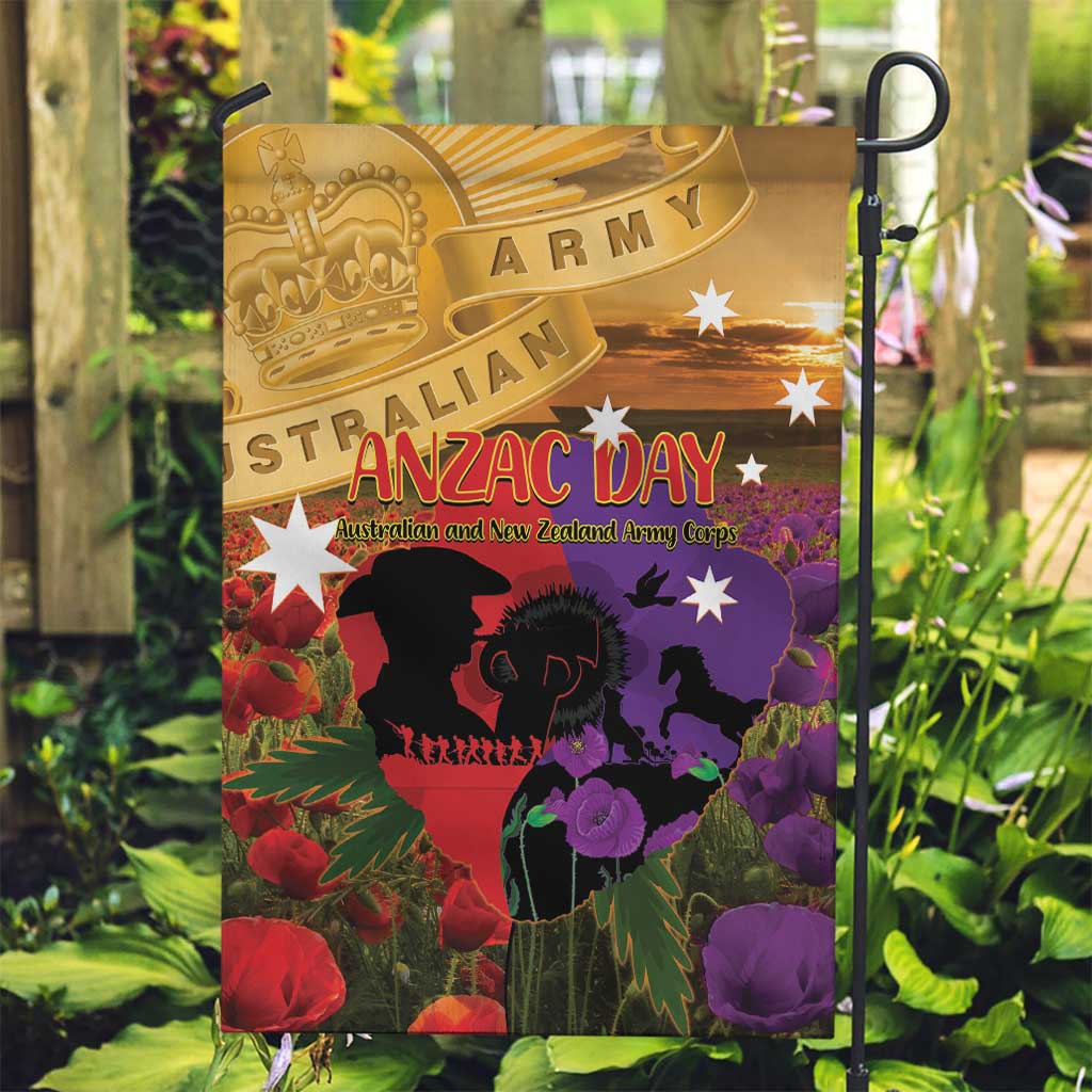 Australia ANZAC Day Garden Flag Australian Army Animals Lest We Forget