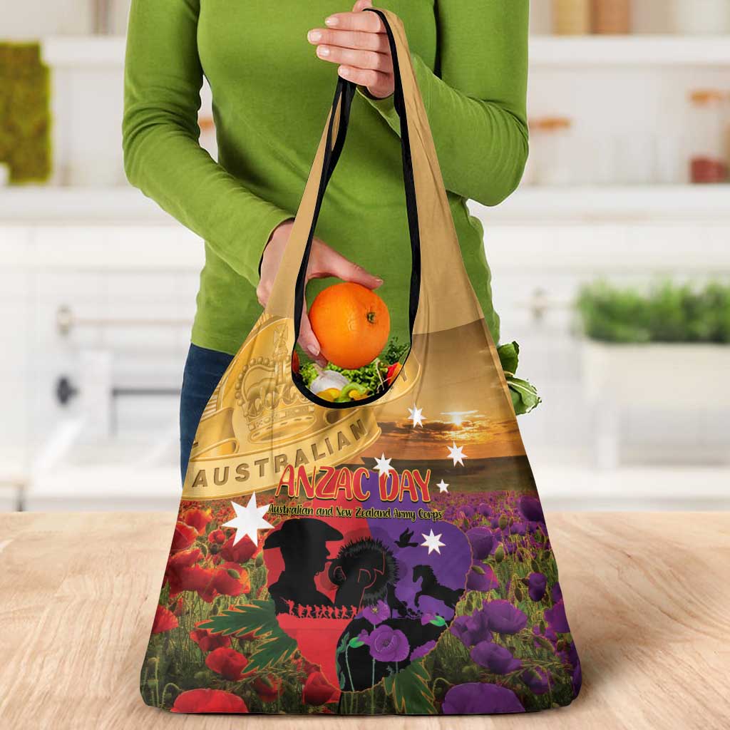Australia ANZAC Day Grocery Bag Australian Army Animals Lest We Forget