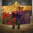Australia ANZAC Day Hooded Blanket Australian Army Animals Lest We Forget