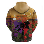 Australia ANZAC Day Hoodie Australian Army Animals Lest We Forget