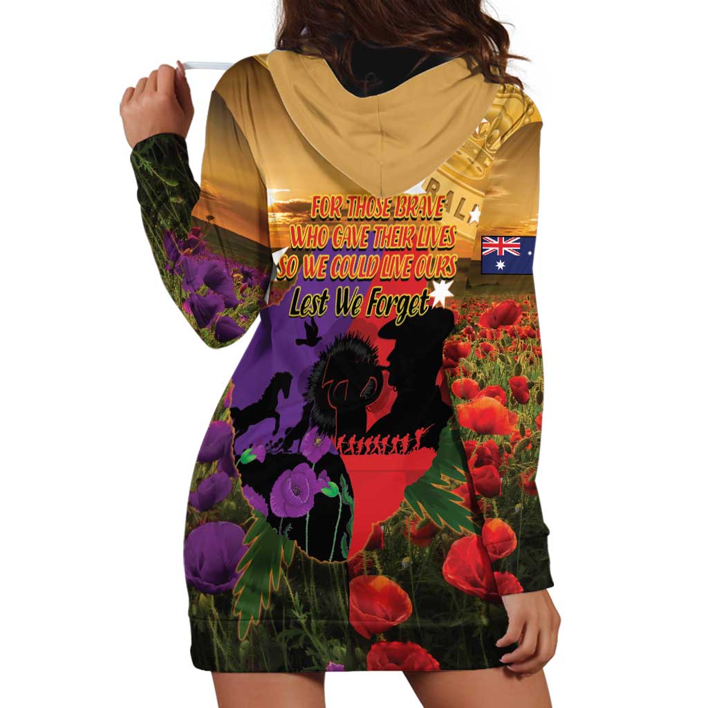 Australia ANZAC Day Hoodie Dress Australian Army Animals Lest We Forget