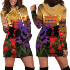 Australia ANZAC Day Hoodie Dress Australian Army Animals Lest We Forget