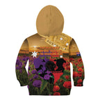 Australia ANZAC Day Kid Hoodie Australian Army Animals Lest We Forget