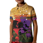 Australia ANZAC Day Kid Polo Shirt Australian Army Animals Lest We Forget