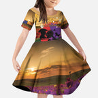 Australia ANZAC Day Kid Short Sleeve Dress Australian Army Animals Lest We Forget