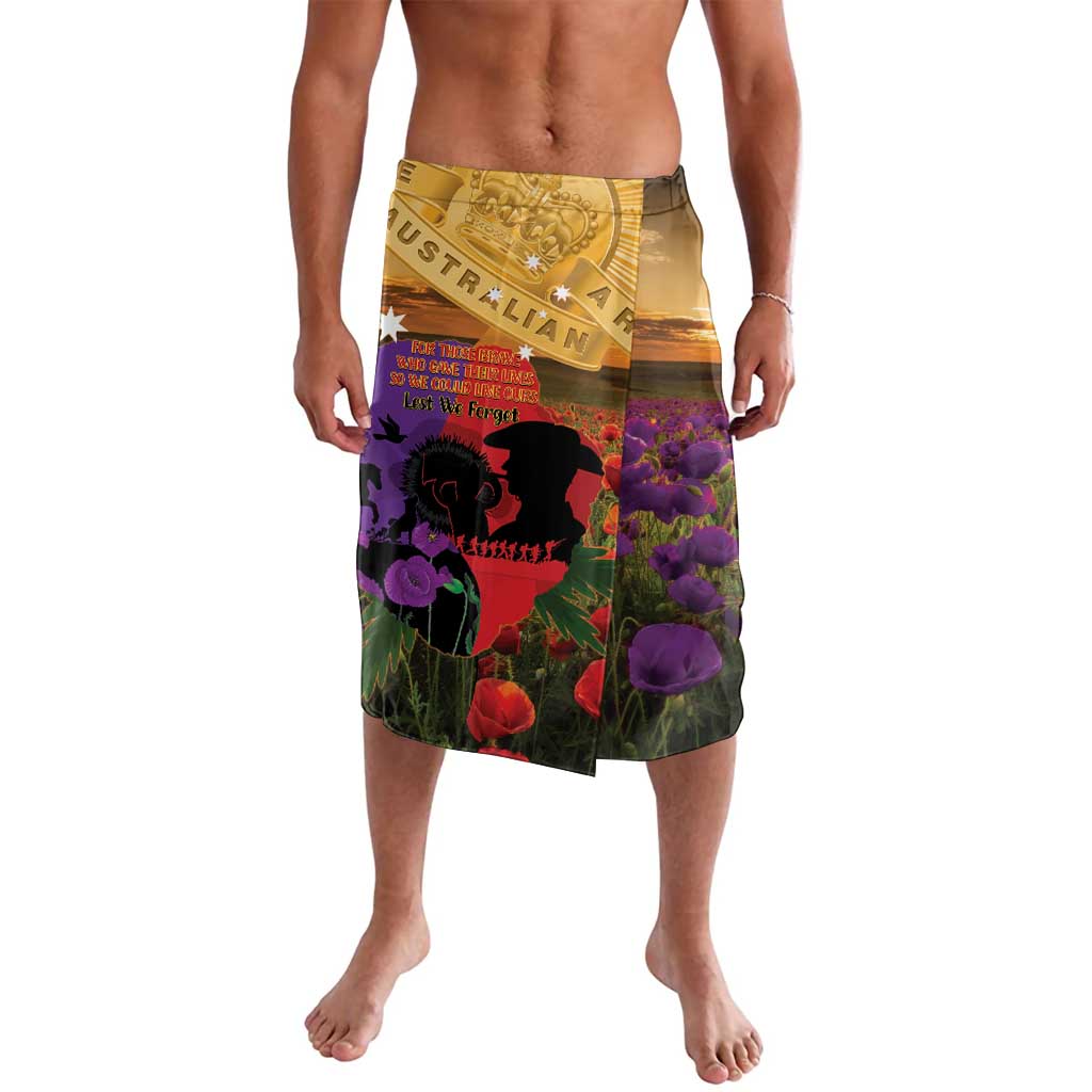 Australia ANZAC Day Lavalava Australian Army Animals Lest We Forget