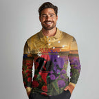 Australia ANZAC Day Long Sleeve Polo Shirt Australian Army Animals Lest We Forget
