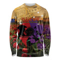 Australia ANZAC Day Long Sleeve Shirt Australian Army Animals Lest We Forget