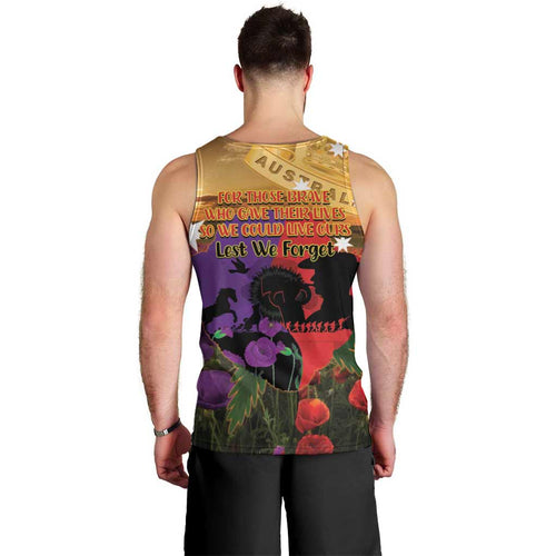 Australia ANZAC Day Men Tank Top Australian Army Animals Lest We Forget
