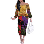 Australia ANZAC Day Off The Shoulder Long Sleeve Dress Australian Army Animals Lest We Forget