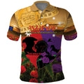 Australia ANZAC Day Polo Shirt Australian Army Animals Lest We Forget