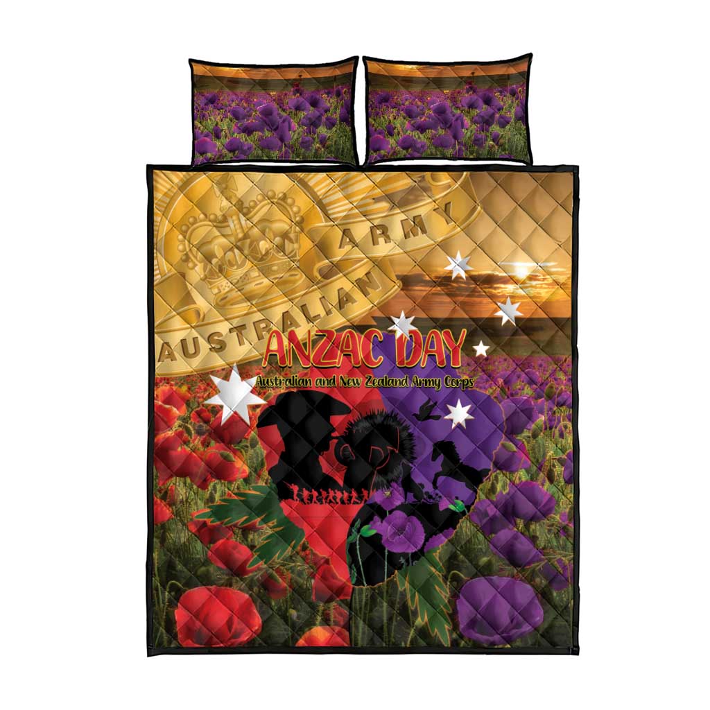 Australia ANZAC Day Quilt Bed Set Australian Army Animals Lest We Forget
