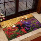 Australia ANZAC Day Rubber Doormat Australian Army Animals Lest We Forget