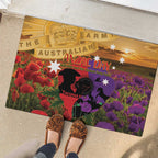 Australia ANZAC Day Rubber Doormat Australian Army Animals Lest We Forget