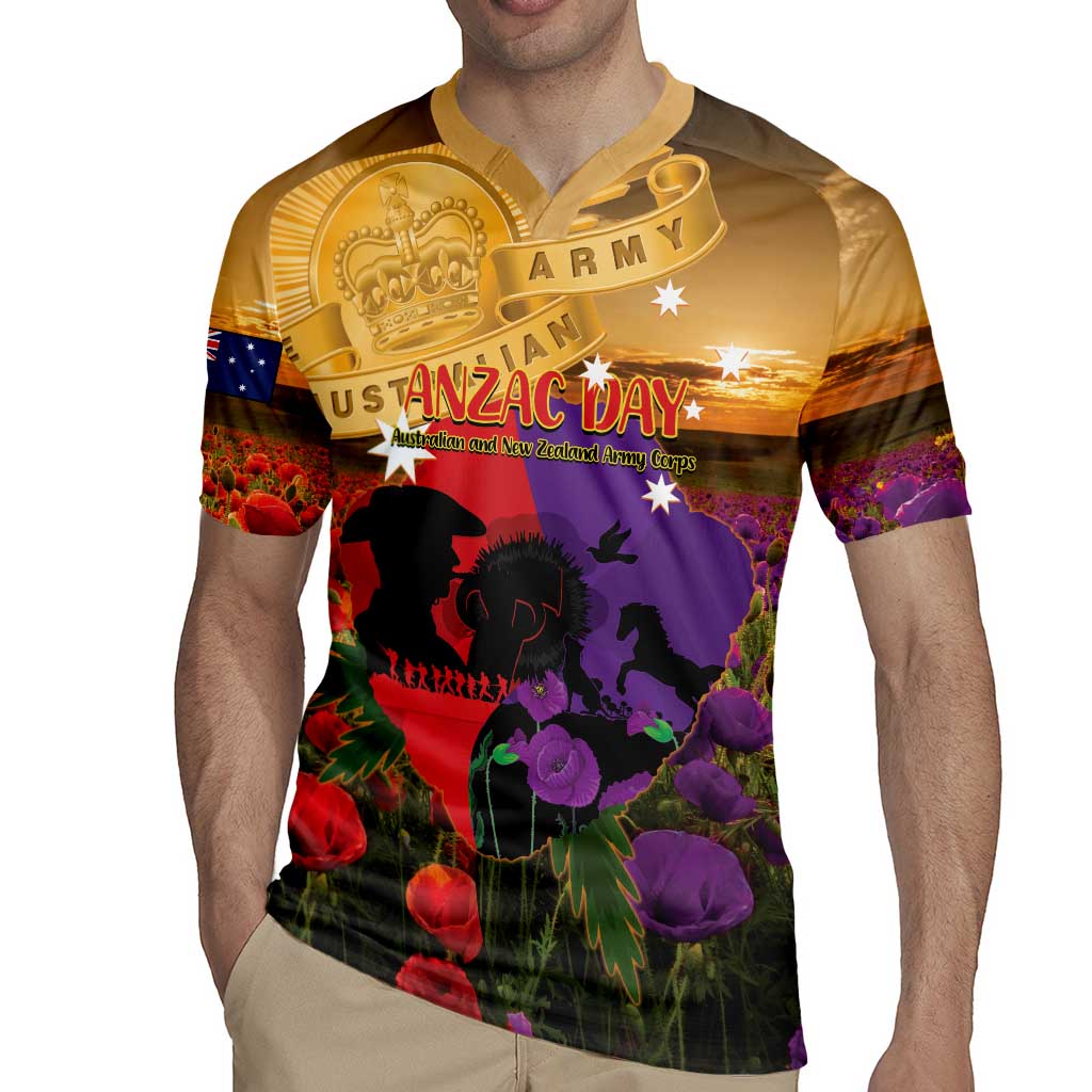 Australia ANZAC Day Rugby Jersey Australian Army Animals Lest We Forget