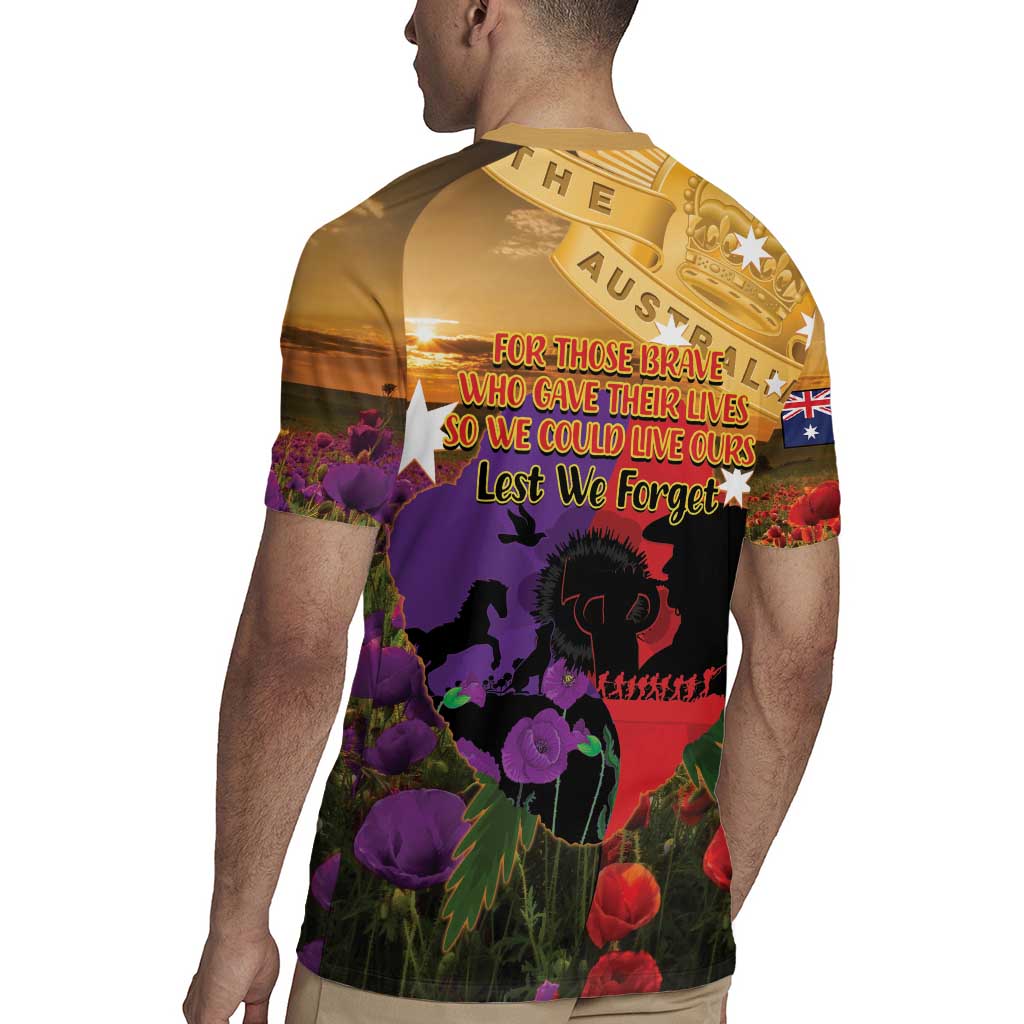 Australia ANZAC Day Rugby Jersey Australian Army Animals Lest We Forget