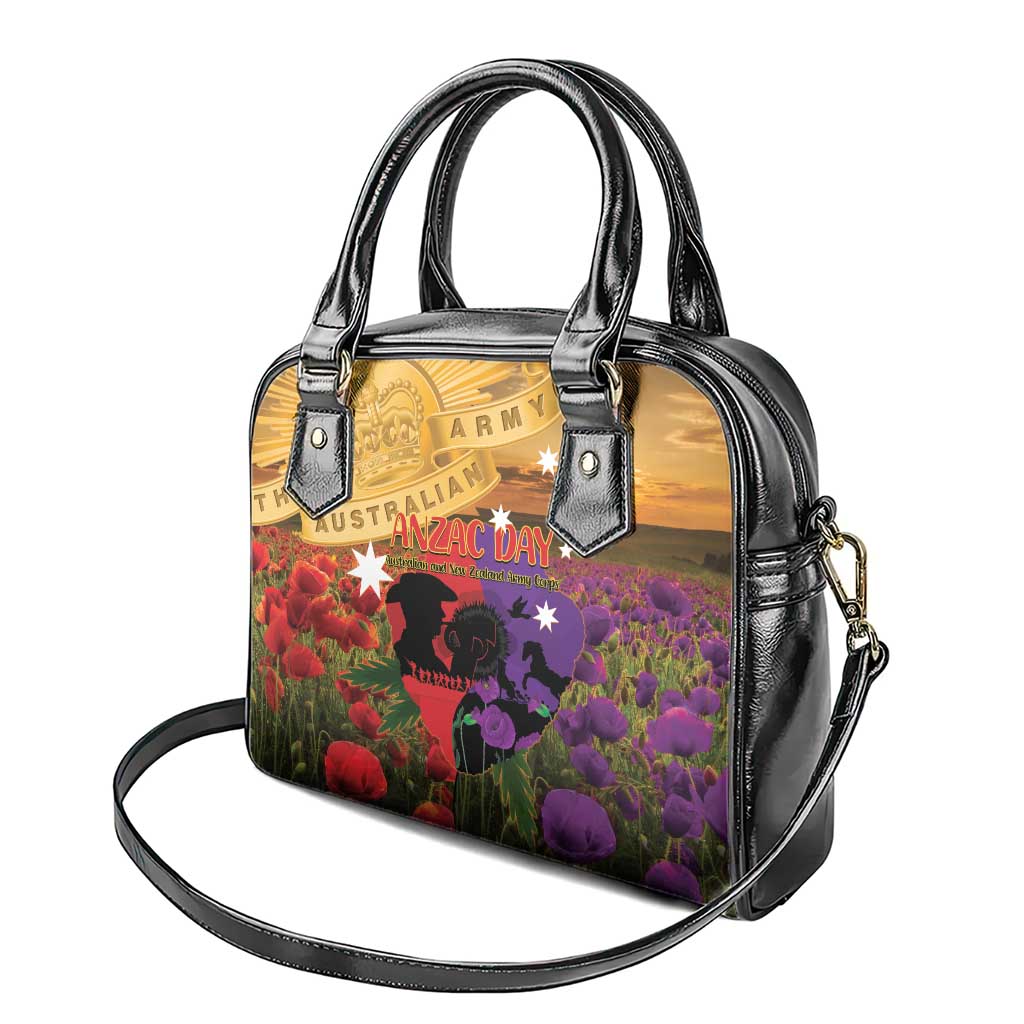 Australia ANZAC Day Shoulder Handbag Australian Army Animals Lest We Forget
