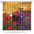 Australia ANZAC Day Shower Curtain Australian Army Animals Lest We Forget