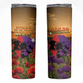 Australia ANZAC Day Skinny Tumbler Australian Army Animals Lest We Forget