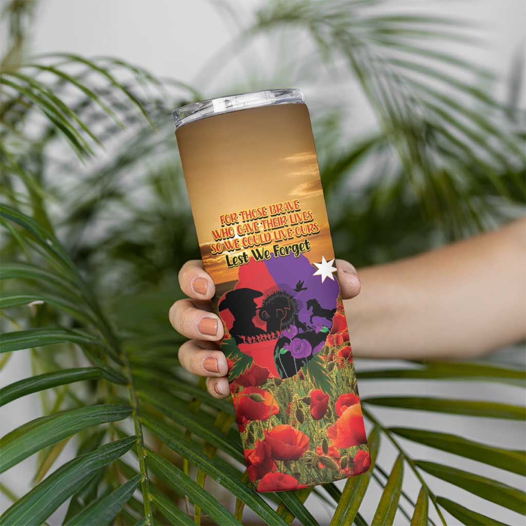 Australia ANZAC Day Skinny Tumbler Australian Army Animals Lest We Forget