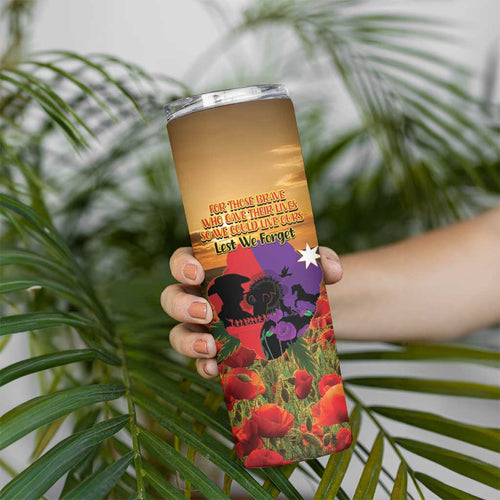 Australia ANZAC Day Skinny Tumbler Australian Army Animals Lest We Forget