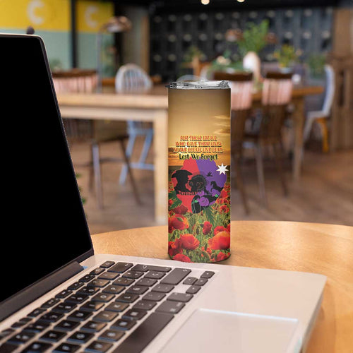Australia ANZAC Day Skinny Tumbler Australian Army Animals Lest We Forget