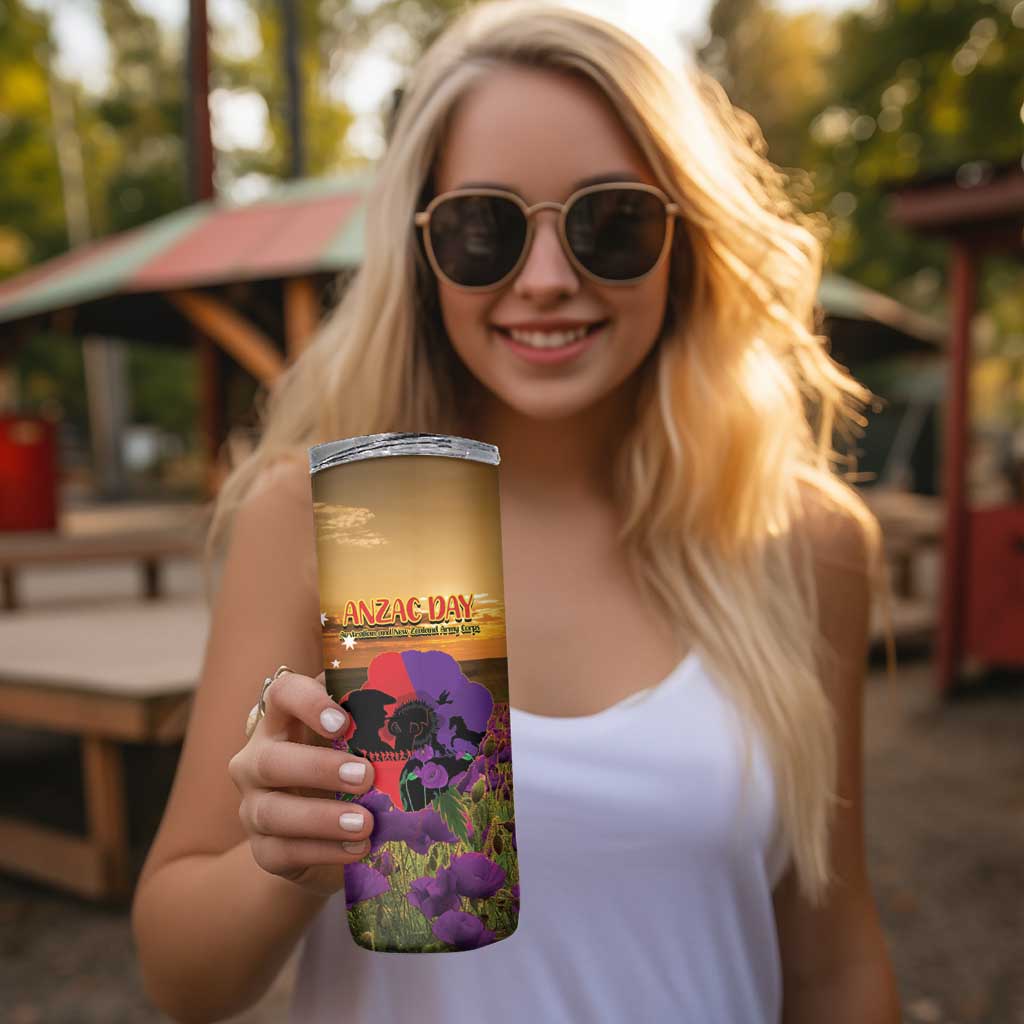 Australia ANZAC Day Skinny Tumbler Australian Army Animals Lest We Forget