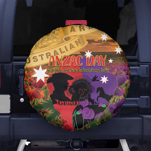 Australia ANZAC Day Spare Tire Cover Australian Army Animals Lest We Forget