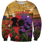 Australia ANZAC Day Sweatshirt Australian Army Animals Lest We Forget