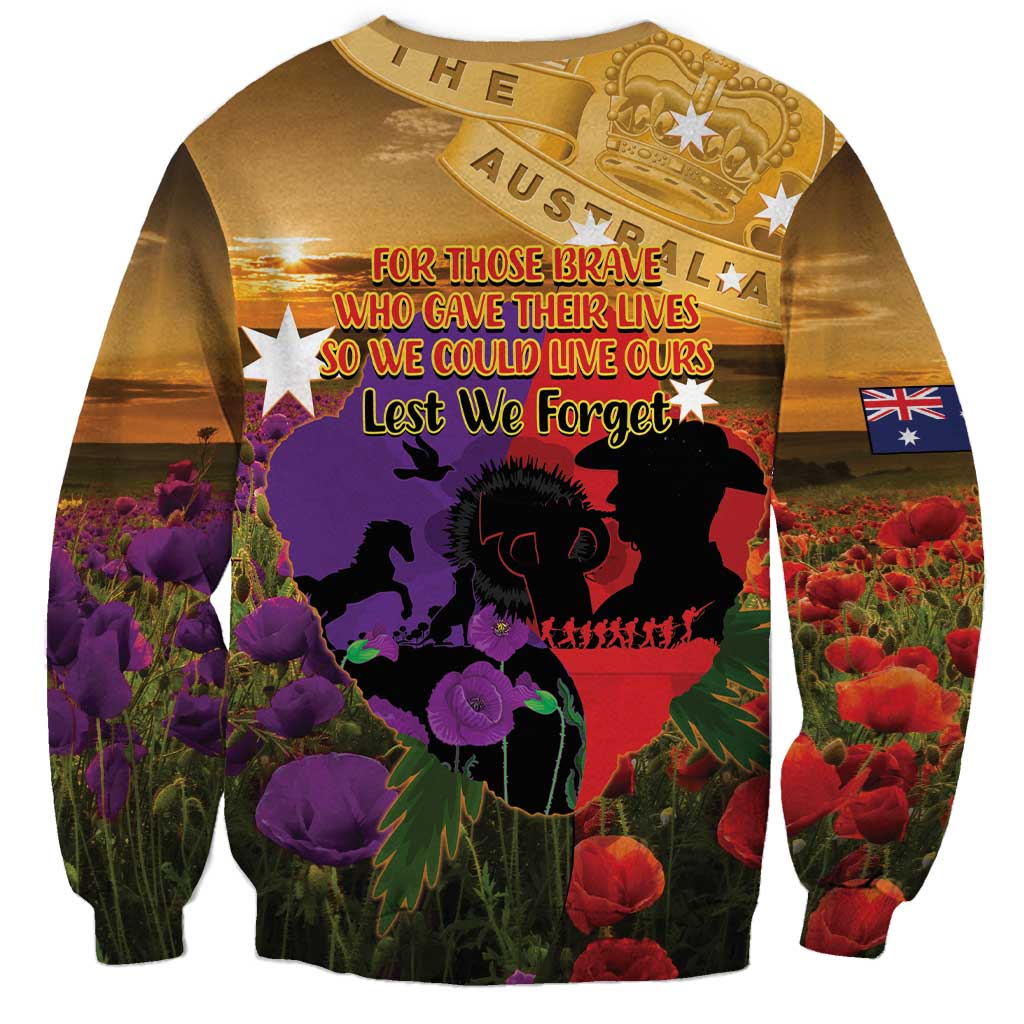 Australia ANZAC Day Sweatshirt Australian Army Animals Lest We Forget