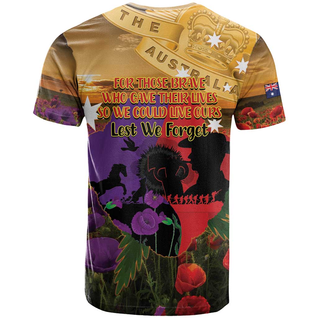 Australia ANZAC Day T Shirt Australian Army Animals Lest We Forget